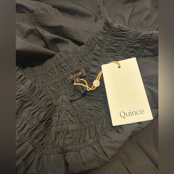 NWT! Quince Women’s Organic Cotton Poplin Tiered Maxi Skirt, Black.  Size Small. - Picture 3 of 3